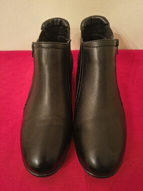 David Tate Classic Black Leather Ankle Boots Size 13W